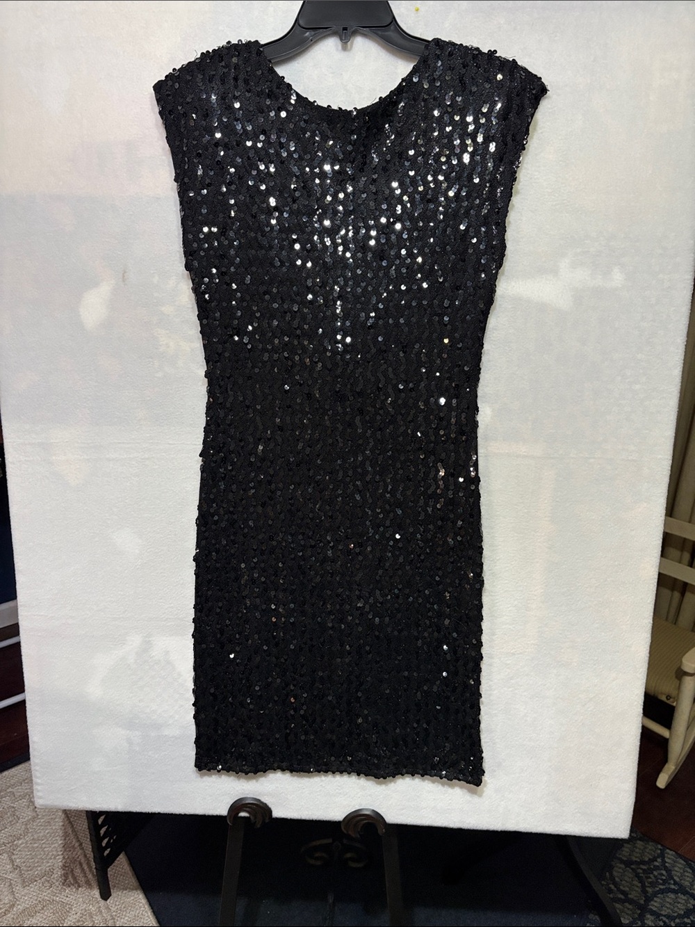 Glenrob black sequin event party dress size  5/6 EUC